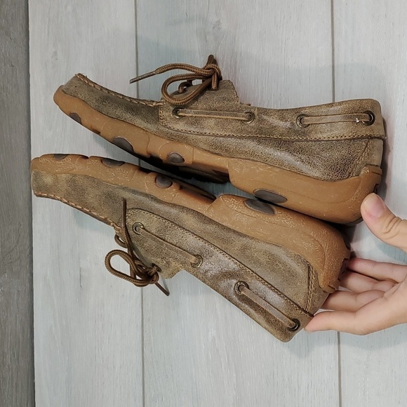 Twisted X Womens Driving Moc Leather Loafer shoes sz 5.5M - Picture 10 of 12